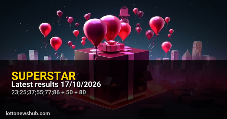 SuperStar Winning Numbers — 17/10/2026 | Next Jackpot Jackpot pending on 20/10/2026